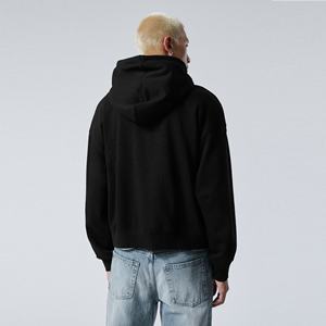 Baggy de luxe personnalisé surdimensionné coupe régulière sweats à capuche pour hommes avec fermeture éclair brodée 100% coton à séchage rapide respirant - Product Image 4