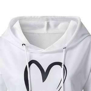 100% Polyester polaire Sublimation sweat à capuche femmes thermique automne hiver porter des sweats à capuche à manches longues pull - Product Image 5