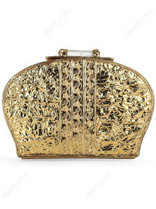 Cartera de mano de nácar con motivo de piedra dorada esculpida, minaudière de noche de diseño para venta al por mayor y suministro OEM - Product Image 6