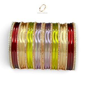 Colorful Glossy Acrylic Kashmiri Bangle <b>Bracelets</b> <b>Stack</b> Crystal Bangles for Women Party Wedding Indian Jewelry Wholesale - Product Image 3