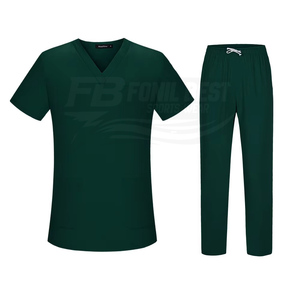 Tenue médicale tissée unisexe violette (ensemble) pour personnes âgées – Confort approuvé par médecins et infirmières – Uniforme d'hôpital moderne en Spandex/Polyester - Product Image 2