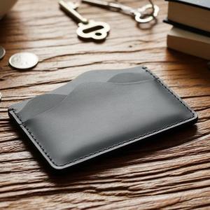 Porte-cartes minimaliste unisexe fin en microfibre avec poche avant, compact, étanche, pour usage quotidien en extérieur - Product Image 2