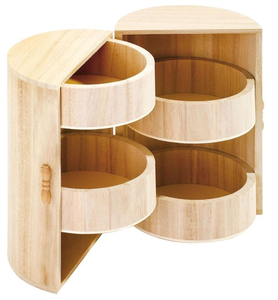 Modern Design Handcrafted Wooden Salt <b>Box</b> Wooden <b>Lid</b> Dishwasher Safe Eco-Friendly Kitchen Organizer for Salt Spices Herbs - Product Image 3