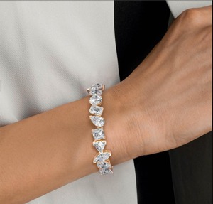 สร้อยข้อมือประดับเพชรทรงหลากหลายสีโรสโกลด์ 9K ที่สวยงามน่าทึ่ง 30.20 CTW - Product Image 1