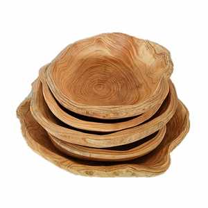 Tazón de madera de acacia de diseño elegante, hecho a mano, de estilo minimalista, para servir comida, regalo, artesanía en madera, tazones decorativos - Product Image 6