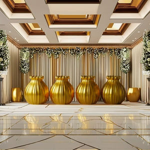 Jarrón de Flores Gigante de Fibra, Hecho a Mano, Ecológico, Resistente al Óxido, Diseño Zen Asiático, Forma de Trompeta Blanca, para Decoración de Bodas - Product Image 5