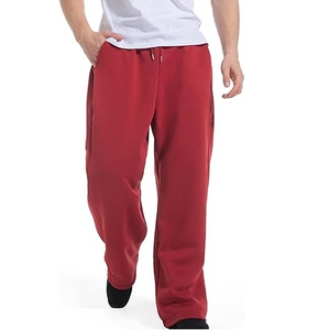 Top Selling Custom Men's Flared <b>Jogger</b> Men's Pants Washed Casual Baggy Sweat Trouser Elastic Waistband <b>Stacked</b> Sweatpants - Product Image 1
