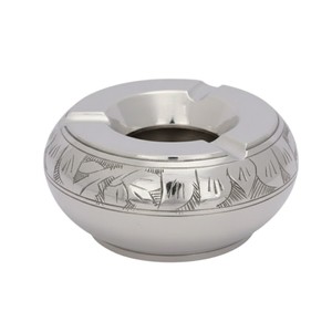 Cenicero Decorativo de Latón Hecho a Mano, Cenicero Metálico para Cigarrillos, Elegante Decoración de Mesa para el Hogar, Artículo de Regalo, Diseño Redondo, Accesorio para Fumar - Product Image 3