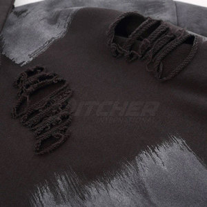 High Quality Casual Distressed <b>Hoodie</b> For Men Streetwear With Modern Washed Look Men Fashion Wear - Product Image 5
