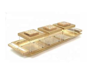 Nouveau meilleur Design nacre plateau avec poignées vadrouille plateau de service fabricants décor indien par artisanat de qualité - Product Image 5