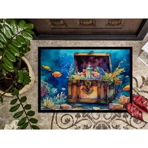 Felpudo antideslizante Treasure Chest para interior/exterior, pila baja lavable, 24H X 36W para puerta de entrada - Product Image 3