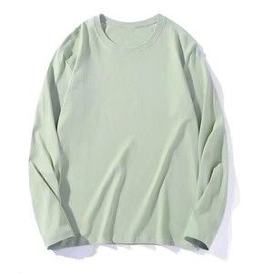 Camiseta de Manga Larga para Hombre, Estilo Urbano, Cuello Redondo, Algodón, Informal, Transpirable, para Uso Diario - Product Image 2