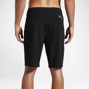 Men's Solid <b>Black</b> <b>Board</b> Shorts Mid Waist Drawstring Quick Dry Eco-Friendly Casual Swimwear Front Logo Cotton Shorts - Product Image 2