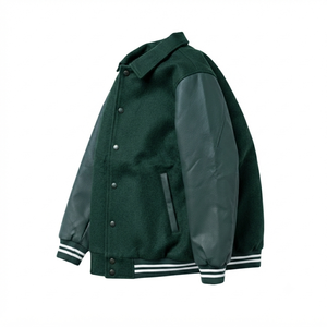 Custom Varsity <b>Jacket</b> Wool Body Sleeve Embroidered Letterman <b>Jacket</b> Wholesale Unisex Streetwear Summer Outerwear Apparel - Product Image 3
