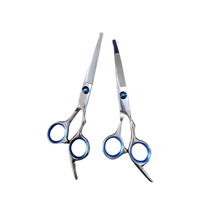 Kit Profesional de Tijeras de Acero Inoxidable para Peluquería Canina, Incluye Tijeras de Entresacar Curvas y Rectas - Product Image 5