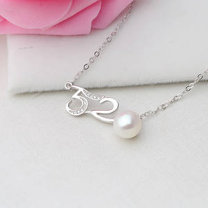 Collar con Colgante de Plata S925 para Mujer, Accesorios DIY, Joyería 520 Te Amo, Juego de Colgantes Vacíos con Perla, Cadena 423, Joyería para el Cuello - Product Image 4