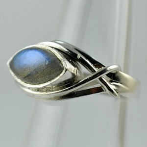 <b>Labradorite</b> <b>Ring</b> 925 Sterling Silver Handmade Boho Statement Promise Jewelry for Women Natural Marquise Shape Gemstone Jewelry - Product Image 2