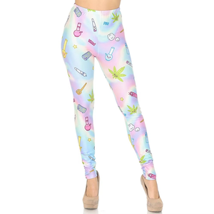 Pantalons de yoga imprimés pour femmes, taille haute, évacuation de l'humidité, leggings de sport extensibles, collants de fitness non transparents pour la course à pied - Product Image 5