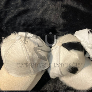 Casquettes en cuir de vachette personnalisées marron/blanc 2025 |   Chapeau de sport artisanal haut de gamme, respirant, en tissu imperméable, réglable - Product Image 6