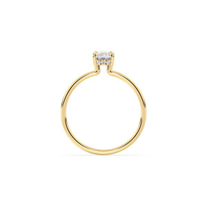 Bague de fiançailles REYES personnalisée avec halo caché en diamant HPHT CVD cultivé en laboratoire, certifiée IGI, or massif 14 carats, bijoux fins - Product Image 5