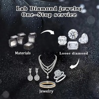 Diamant de laboratoire rond non monté 0.3ct 0.5ct 1ct 2ct 3ct Couleur DEF VS VVS HPHT CVD Pierre blanche synthétique certifiée pour bijoux