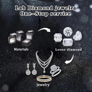 Diamante Sintético Redondo Suelto Cultivado en Laboratorio 0.3ct 0.5ct 1ct 2ct 3ct Color DEF VS VVS HPHT CVD Certificado Piedra Blanca Sintética para Joyería - Product Image 2