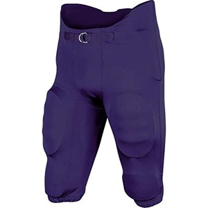 Pantalon de football rembourré violet pour hommes, taille élastique, couleur unie, matière polyester, pour adultes et jeunes, toutes saisons - Product Image 1