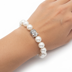 High Quality Mother of pearl Beads Buddha Bracelet Romantic Gift Fashion Charm Jewelry <b>for</b> <b>Men</b> Women Energy Meditation - Product Image 2