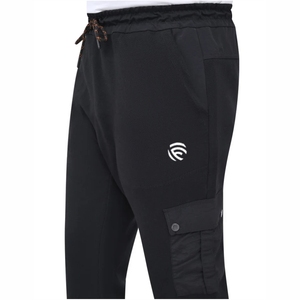 Pantalon de survêtement décontracté en toile noire légère taille haute pour hommes – Vente en gros - Product Image 6