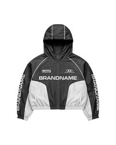 Multi Color Hooded Windbreaker Jacket Shorts Set | Oversized <b>Zip</b> Jacket & Shorts | Streetwear Matching Set OEM Private - Product Image 4