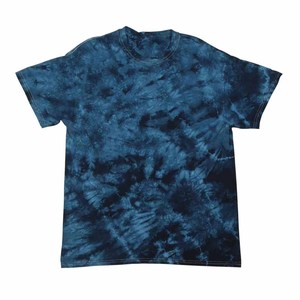 Camiseta Casual de Manga Corta con Cuello Redondo y Estampado Tie-Dye Rojo para Hombre, Corte Regular, Tejido de Punto - Product Image 5