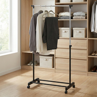Porte-vêtements réglable pour la maison, meuble de rangement en fer, porte-manteau extensible en métal pour salon, vente en gros, moderne, Taïwan