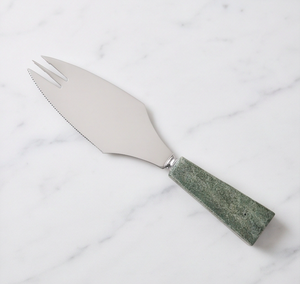 Handmade Green Stone Handle <b>Cake</b> <b>Server</b> With Serrated Stainless Steel Blade Pie Spatula For Home And Party Use - Product Image 3