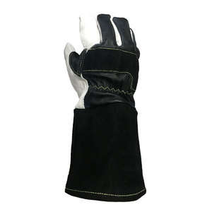 Gants de soudure en cuir imprimés avec logo personnalisé, protection contre les éclaboussures de métal fondu, vêtements de travail de haute qualité personnalisables pour la vente en ligne - Product Image 3