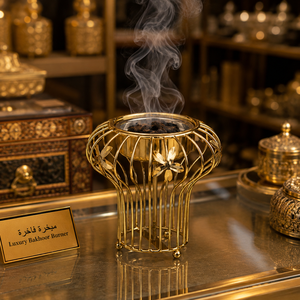 Hammered Gold Metal <b>Bakhoor</b> Burner Arabic Incense Burner Mabkhara <b>Oud</b> Burner Charcoal Incense Holder Ramadan Eid Home Decor Gift - Product Image 5