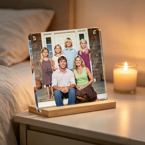 Clear Acrylic 4 Color Rectangle Photo <b>Frame</b> UV <b>Printing</b> Shatterproof Waterproof Free Standing Horizontal Tabletop Display Modern - Product Image 4