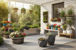 Macetas de Jardín Modernas y Ecológicas con Recubrimiento de Polvo de Hierro para Uso en Interiores/Exteriores y Decoración del Hogar, Venta al Por Mayor - Product Image 5