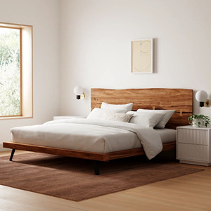 Meubles de chambre à coucher modernes et luxueux pour la maison, lits en teck massif, taille king et queen - Giddens - Product Image 6