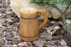 Premium Quality Polished Handmade Natural Wood Eco-Friendly Mug Tankard for Cold Drinks Beer Coffee Tea Stylish Dining - Product Image 4