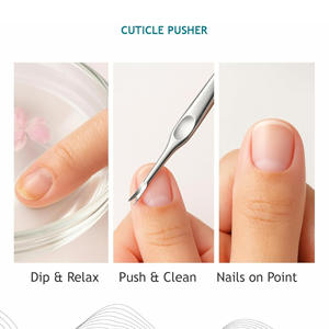 UBI - Cortador y Recortador de Cutículas en Forma de V de Acero Inoxidable Reutilizable para Manicura, Herramienta para Eliminar Cutículas de Uñas - Product Image 3