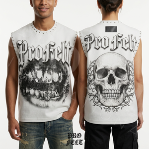 Camiseta sin Mangas de Algodón Personalizada de Estilo Gótico Vintage para Hombre, Camiseta sin Mangas de Alta Calidad, Camiseta de Moda Urbana, Estilo Punk Rock Hip Hop - Product Image 2