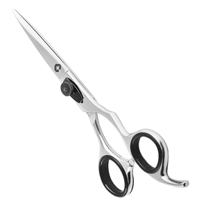 Ciseaux de barbier professionnels en acier japonais 440C à bord convexe pour la coupe de cheveux avec tension réglable - Product Image 1