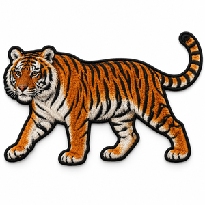 Patch brodé thermocollant motif Tigre Marchant pour vêtements - Product Image 3