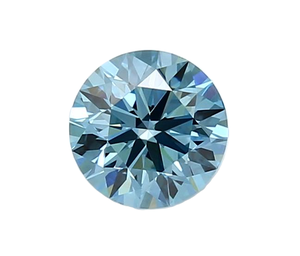 Diamante Cultivado en Laboratorio, Corte Brillante Redondo, Color Azul Fantasía, Gema Suelta, Claridad VVS1 - Product Image 1