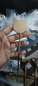 Espejo Cosmético Personalizado Obexa Rose Gold Teddy Tear para Extensiones de Pestañas, de Una Sola Cara, con Mango de Metal y Cristal, para Maquillaje Diario - Product Image 4