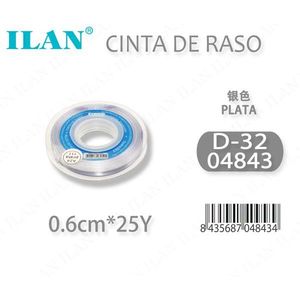 ริบบิ้นผ้าซาติน 0.6 ซม. 25 หลา สีเงิน แพลตต้า ดี 32 - Product Image 3