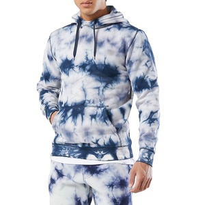 Sweats à capuche tie-dye numériques personnalisés pour hommes, haute qualité, légers, respirants, pour usage extérieur, polyester/coton - Product Image 1