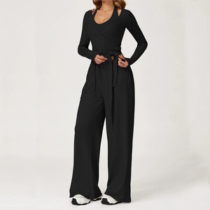 Conjunto de Yoga de Manga Larga para Mujer, Ropa Deportiva para Gimnasio y Fitness con Sujetador Deportivo y Leggings, Ropa Deportiva para Entusiastas del Gimnasio - Product Image 5