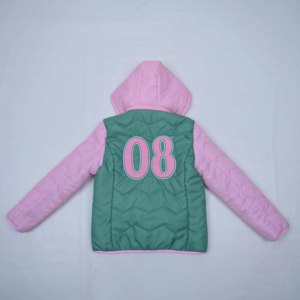 Premium Quality Custom Manufacture <b>Jacket</b> Women's Winter Hooded Full Sleeve Zipper Front Embroidered Logo Green <b>Pink</b> Outerwear - Product Image 6