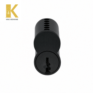 Cylindre de serrure de porte en laiton, plusieurs options de cannelures, noir mat, 6 cannelures en J, SFIC, pour la sécurité des bâtiments commerciaux - Product Image 2